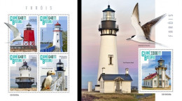 Guinea Bissau 2019, Lighthouses And Birds, 4val In BF +BF - Albatros