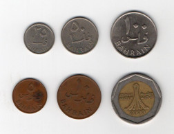Bahrain Coins - Set Of 6 Pecs - From 5 Fils To 100 Fils First Issue Year 1965 + 500 Fils Year 2000 - Bahrain