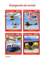 Guinea Bissau 2019, Postal Transport, Drone, Plane, Bike, 4val In BF IMPERFORATED - LKW