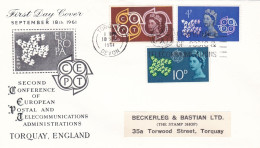 Great Britain - 1961 Europa / CEPT Conference Illustrated FDC Torquay Slogan Postmark - 1952-1971 Pre-Decimal Issues