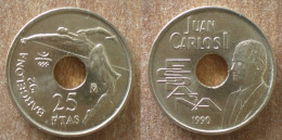 Espagne 25 Pesetas 1990 Carlos Commemo Jeux Olympique 1992 Argent Que Prix + Port Coin Paypal Crypto OK - 25 Peseta