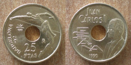 Espagne 25 Pesetas 1990 Carlos Commemo Jeux Olympique 1992 Argent Que Prix + Port Coin Paypal Crypto OK - 25 Pesetas