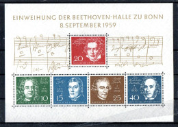Bund 1959: Mi.-Nr. 315 - 319 Block 2:  Beethoven   **    (D002) - 1959-1980