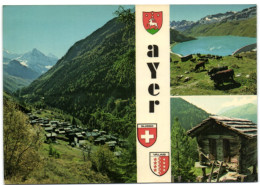 Ayer - Valais - Vue Géénrale Et Barrage De Moiry - Ayer