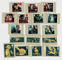 Great Britain GB UK 2023 Harry Potter, Movie,Film,Book, Voldomort, Snape, Dobby, 17 Set Postcards MNH (**) - Sin Clasificación