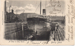 PAYS DE GALLE - BARRY DOCK - A Ship In Dry Dock - Glamorgan