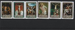 1973 BURUNDI 531-33+ PA 268-70** Pâques, Tableaux Caravaggio, Raphaël - Unused Stamps