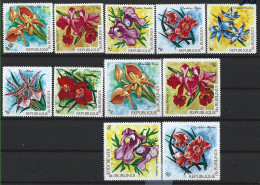 1972 BURUNDI 514-24+ PA 255-61** Fleurs, Orchidées, 514 Dent Manquante - Nuevos