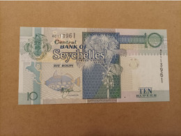 Billete De Seychelles De 10 Rupees, Año 1998, UNC - Seychelles