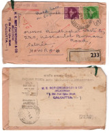 India 1966 Registered With AD Letter/Cover With Map Series 2v ,Undelivered Returned To The Sender, Tied (**) Inde Indien - Covers & Documents