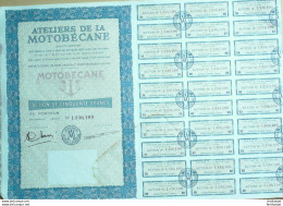 Motobecane Pantin (93) Action 50 Fr 1923 - Automobilismo