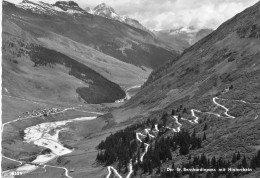 23606 " DER ST. BERNHARDINPASS MIT HINTERRHEIN " PANORAMA-TIMBRO RISTORANTE OSPIZIOVERA FOTO-CART. NON SPED. - Hinterrhein