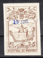 VV-076 1913 Saint Die Des Vosges Music Festival Vignette MNH** - Sonstige & Ohne Zuordnung