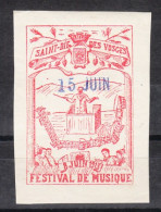VV-078 1913 Saint Die Des Vosges Music Festival Vignette MNH** - Other & Unclassified