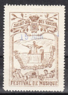 VV-083 1913 Saint Die Des Vosges Music Festival Vignette MNH** - Sonstige & Ohne Zuordnung