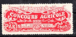 VV-095 1909 Concours Agricole Paris Vignette MNH** - Other & Unclassified