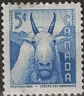 CANADA 1956 National Wild Life Week - 5c. - Blue (Mountain Goat) MH - Unused Stamps