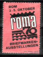 VV-181 1970 ROMA STAMPS FAIR VIGNETTE MH* - Andere & Zonder Classificatie