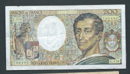  FRANCE - 1 Billet De 200 Francs Montesquieu / 1992 - 706490 C.118 -- Laura 12602 - 200 F 1981-1994 ''Montesquieu''