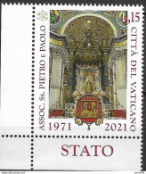 2021 Vatikan  Mi. 2031 **MNH    50 Jahre Der Vereinigung Der Hll. Petrus Und Paulus. - Unused Stamps