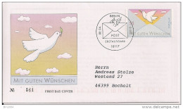 2010  Deutschland Yv  2615-6  Mi  2790-1 FDC  Grußmarken  Taube + Engel - 2001-2010