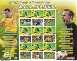 2006 Australien Mi.  **MNH  2006 Quantas Socceroos World Cup Squad - Blocks & Kleinbögen