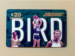 Mint USA UNITED STATES America ACMI Prepaid Telecard Phonecard, Larry Bird Series $20 Card (800EX), Set Of 1 Mint Card - Colecciones