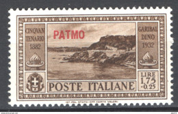 Egeo Patmo 1932 Sass.24 **/MNH VF/F - Egée (Patmo)