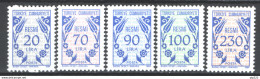 Turchia 1984 Segnatasse Unif.S171/75 **/MNH VF/F - Sellos De Servicio