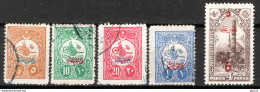 Turchia 1909/20 Giornali Unif.G41/44,47 O/Used VF/F - Timbres Pour Journaux