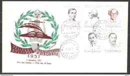 Jugoslavia 1957 FDC Unif.736/40 VF/F - FDC