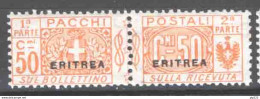 Eritrea 1916 Pacchi Postali Sass.4 **/MNH VF/F - Eritrea