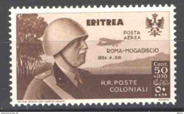 Eritrea 1934 Sass.A8 */MH VF/F - Eritrea
