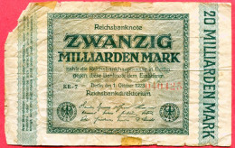 20 Milliards 1923 Uniface Tb 2 - 20 Mrd. Mark