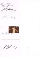 JEUX OLYMPIQUES - AUTOGRAPHES DE MEDAILLES OLYMPIQUES - CONCURRENTS DE SUISSE  - - Autógrafos