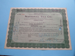 NATIONAL TEA C°. - Shares - N° TTNC 2948 - Anno 1929 ( See / Voir Scan) USA ! - M - O