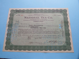 NATIONAL TEA C°. - Shares - N° TTNC 420 - Anno 1929 ( See / Voir Scan) USA ! - M - O