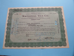 NATIONAL TEA C°. - Shares - N° TTNC 650 - Anno 1929 ( See / Voir Scan) USA ! - M - O