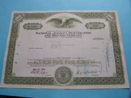 NATIONAL ALFALFA DEHYDRATING AND MILLING COMPANY - Shares - N° NE 65481 - Anno 1969 ( See / Voir Scan) USA ! - M - O