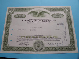 NATIONAL ALFALFA DEHYDRATING AND MILLING COMPANY - Shares - N° NE 67068 - Anno 1969 ( See / Voir Scan) USA ! - M - O