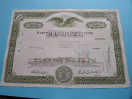NATIONAL ALFALFA DEHYDRATING AND MILLING COMPANY - Shares - N° NE 67049 - Anno 1969 ( See / Voir Scan) USA ! - M - O