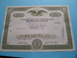 NATIONAL ALFALFA DEHYDRATING AND MILLING COMPANY - Shares - N° NE 67014 - Anno 1969 ( See / Voir Scan) USA ! - M - O