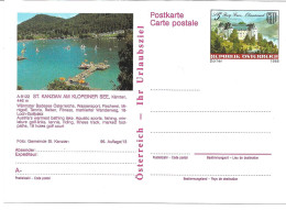 2357c: Österreich 1988, Dorner: Bildpostkarte 9122 St. Kanzian, Motiv Wassersport, Fischerei, U.a., ** - Klopeinersee-Orte