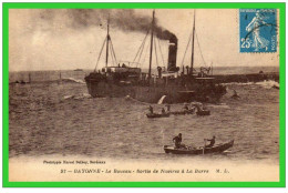 "BOUCAU"-52-BAYONNE-Le Boucau-Sortie De Navires à La Barre  .(recto Verso) - Boucau