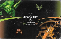 -CARTE- ADHERENT-MAGNETIQUE-AEROKART-CHUTE LIBRE & KARTING INDOOR TBE - Autres & Non Classés