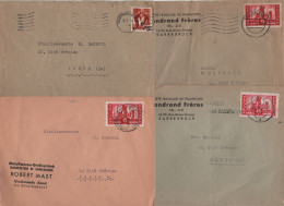 Saar - Lot De 4 Lettres - Storia Postale