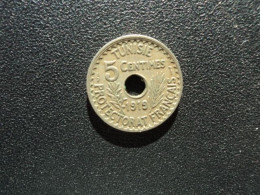 TUNISIE : 5 CENTIMES   1919 /1337    G.84 / KM 242    TTB+ - Tunisie