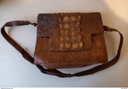 Vintage 50's Véritable Sac à Main Pochette Femme, Peau, Cuir De Crocodile Skin 1 Anse - Taschen Und Beutel