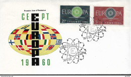 1960 Luxemburg     Mi. 629-30  FDC   Europa - 1960