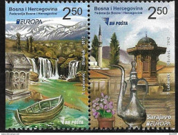 2012 Bosnien Und Herzegowina  Mi. 589-590DR **MNH  Europa   " Besuche " - 2012